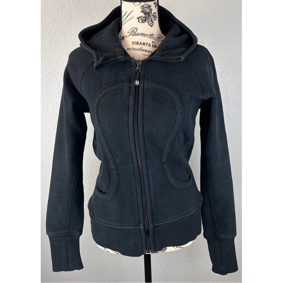 lululemon athletica Tops - Lululemon Scuba Hoodie Soft French Terry/Ribbed Side Panels, size 6